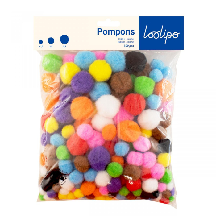 Set pom-pom multicolor - 300 de piese [2]