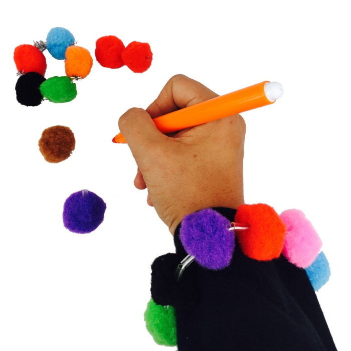 Set pom-pom multicolor pentru șnuruit, 100 piese [2]