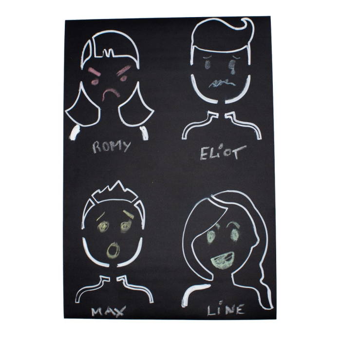 Set tablă de scris autoadezivă și 10 crete, 45 x 200 cm [5]