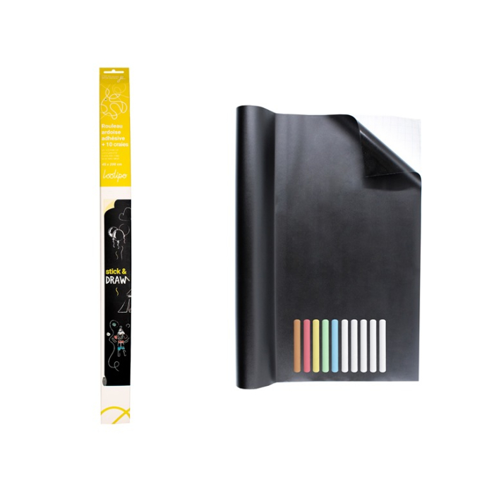 Set tablă de scris autoadezivă și 10 crete, 45 x 200 cm [2]