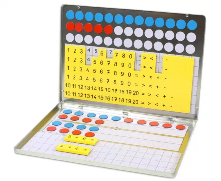 Tablă cu 131 de piese magnetice pentru activități matematice, 31.4 x 22.5 cm [2]