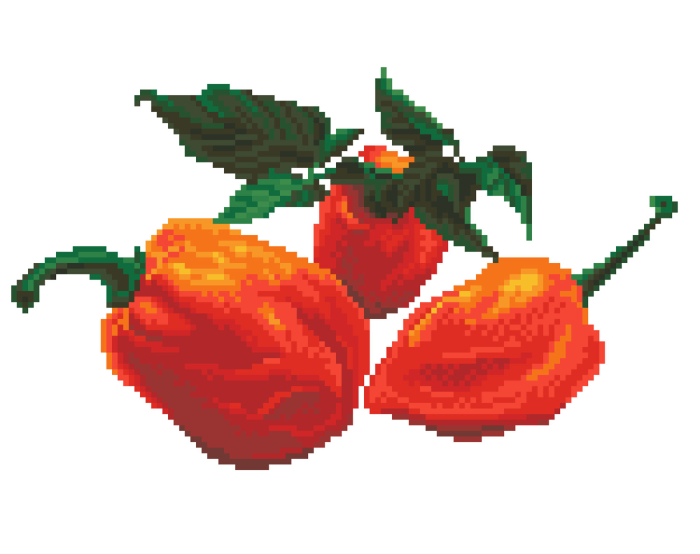 Tablou cu diamante - Ardei iute, 31 x 31 cm [2]