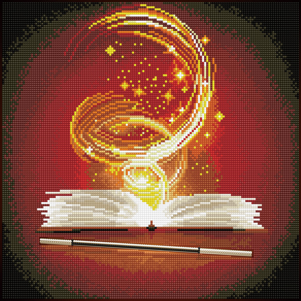 Tablou cu diamante - Cartea de magie, 41 x 41 cm [2]