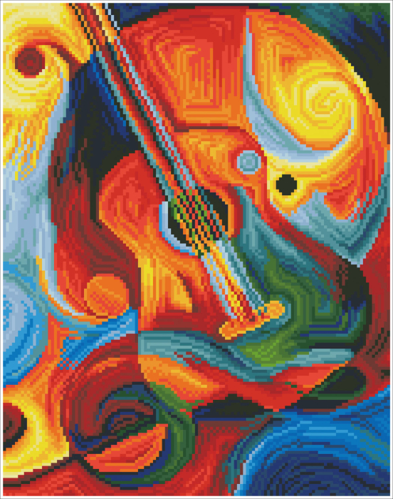 Tablou cu diamante – Chitară, 37 x 47 cm [2]