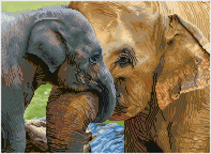 Tablou cu diamante – Dragoste de mamă, 38 x 52 cm [2]