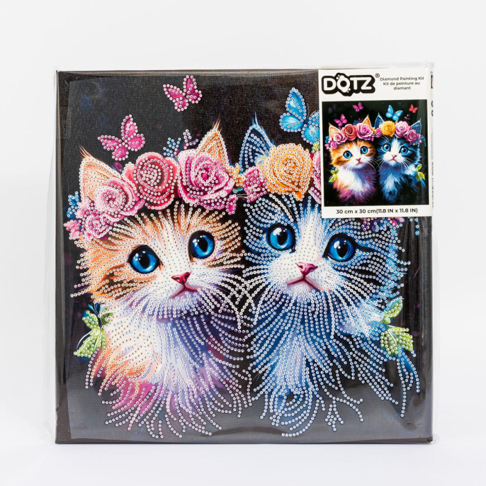 Tablou cu diamante inramat - Pisicute adorabile, 30 x 30 cm [3]