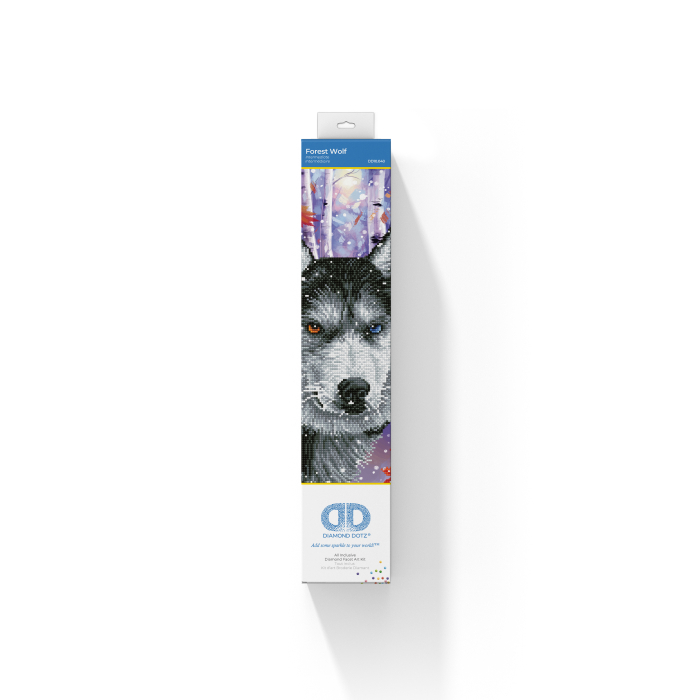 Tablou cu diamante - Lup în pădure, 40 x 50 cm [2]