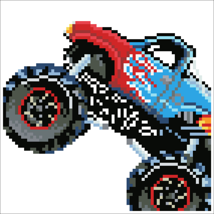 Tablou cu diamante - Mașină Monster Truck, 20 x 20 cm [2]