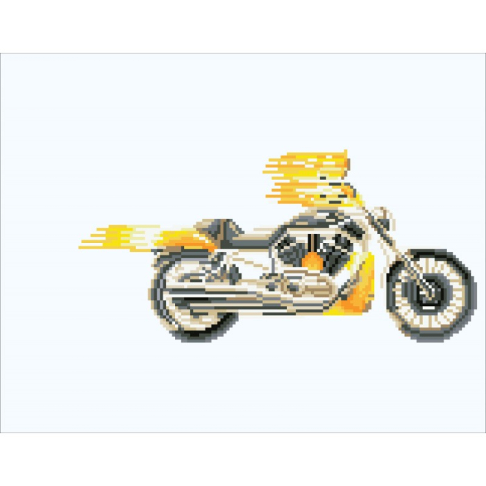 Tablou cu diamante – Motocicletă în viteză, 35 x 45 cm [2]
