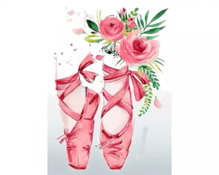 Tablou cu diamante - Pantofi de balerina