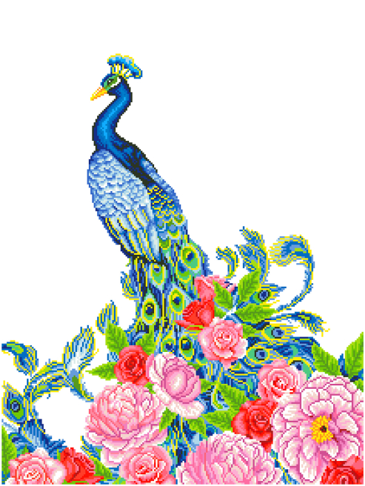 Tablou cu diamante – Păun exotic, 82 x 62 cm [2]