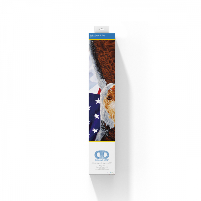 Tablou cu diamante - Vultur si drapel american [2]
