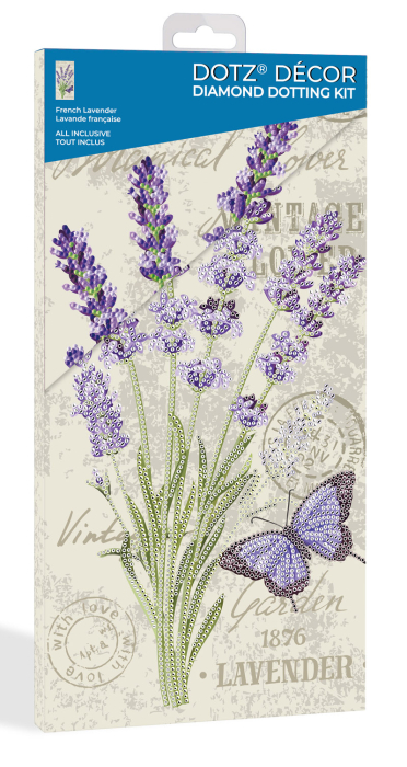 Tablou Diamond Box - Flori de lavanda, 40 x 20 cm [3]