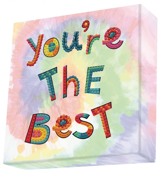 Tablou Diamond Box - You re the best, 15 x 15 cm