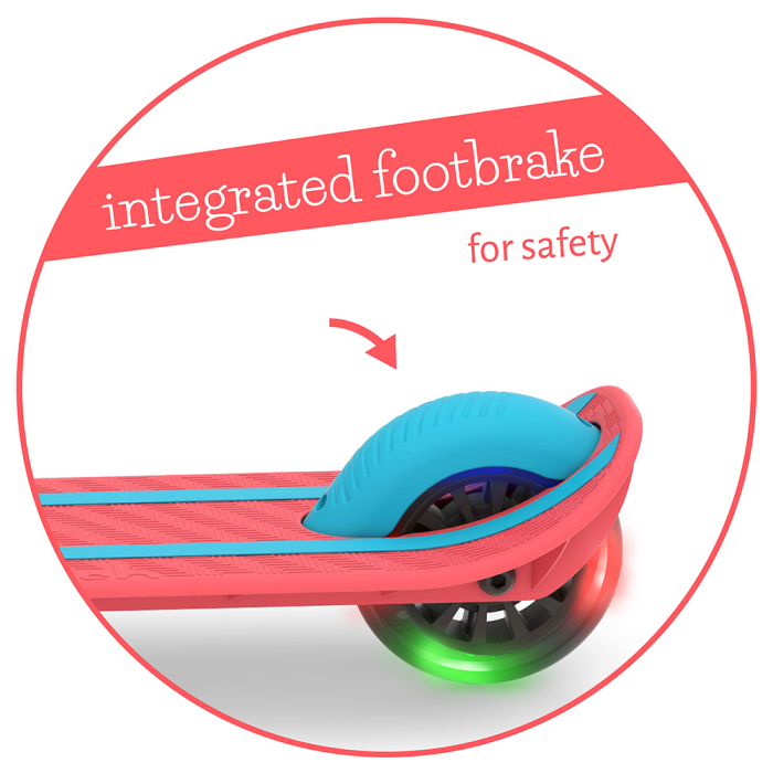 Trotinetă roz cu 3 roți luminoase și mâner ajustabil - Scotti Glow [3]
