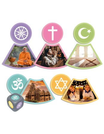 Jocuri de asociere si observare - Joc de asociere cu 30 de carduri - Religiile lumii 