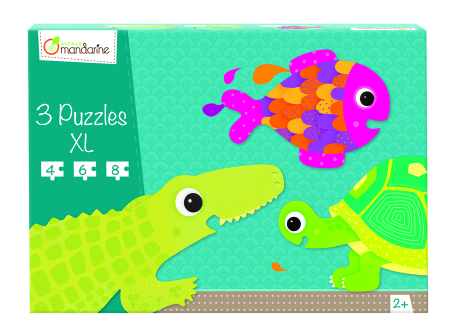 3 puzzle-uri XL - Animale cu solzi [2]