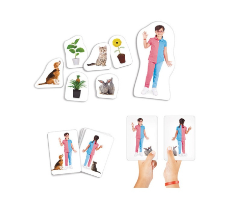 Jocuri matematice - Joc matematic. Poziții spațiale - Dreapta și stânga