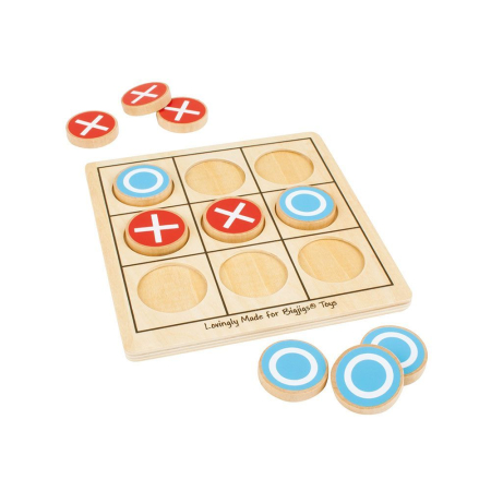 Jocuri si jucarii educative - 7017  BJ691 Joc de societate X și O din lemn  Bigjigs