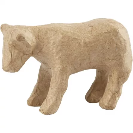 Suport pentru decor - Animal din hârtie reciclată pentru decorat - Văcuță, 8 x 13 cm
