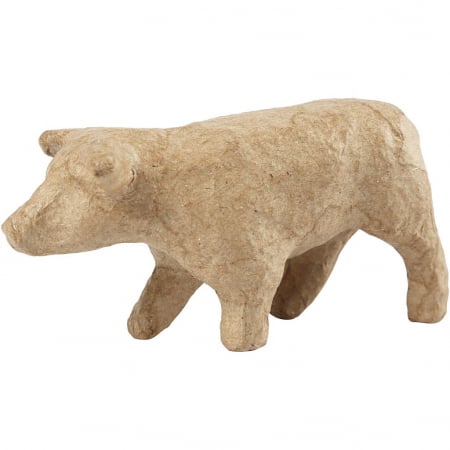Suport pentru decor - Animale de la fermă - Porc din hârtie reciclată