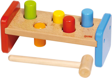 Manipulare și dexteritate - Banc din lemn cu ciocan