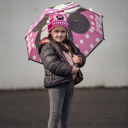 Caciulita calduroasa roz cu pompom - Minnie [2]