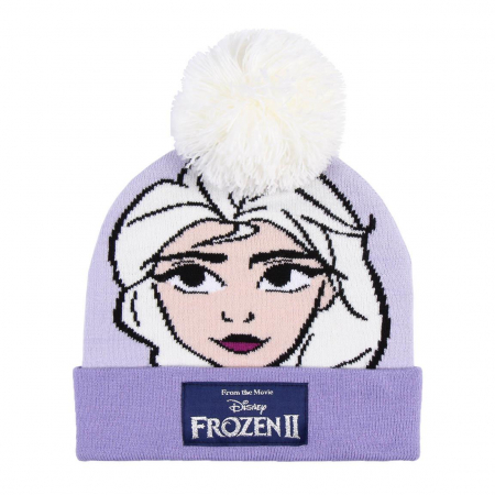 Fashion Kids - Caciulita mov calduroasa cu pompom - Frozen II
