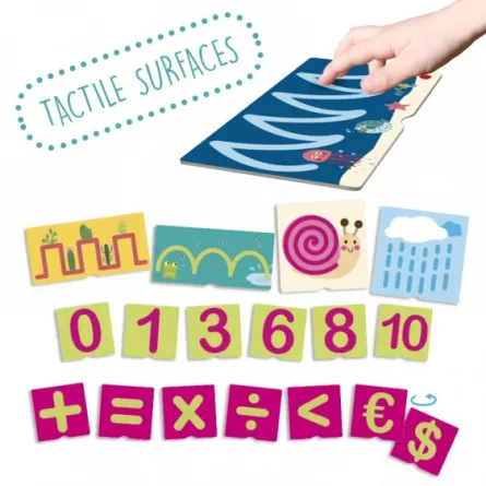 Stimulare tactila - Carduri tactile pentru pre-scriere - Numere