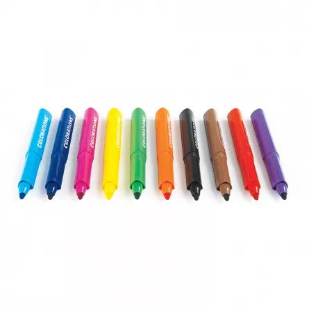 Creioane colorate si carioci - Carioci triunghiulare super lavabile - 100 buc