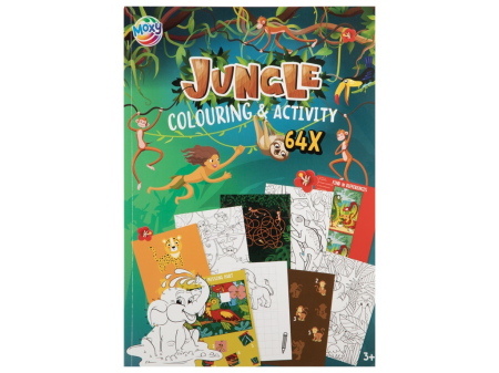 Art&Craft - Carte de colorat cu activități - Animale din junglă