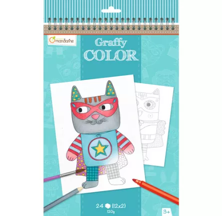 Carti, postere si jocuri de colorat - Carte de colorat spiralata, format A4 - Jucarii dragalase
