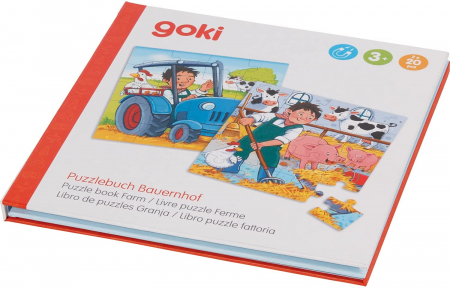 Carte magnetica cu 2 puzzle-uri - La ferma [1]
