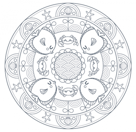 Carte spiralata cu mandale de colorat - Animale [1]