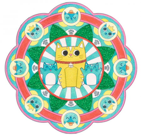 Carte spiralata cu mandale de colorat - Animale [2]
