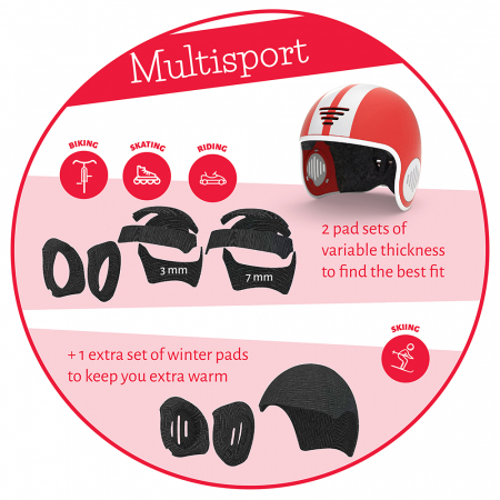 Casca de protectie multisport rosie - Bobbi [3]