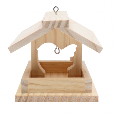 Suport pentru decor - Căsuță pentru hrana păsărilor, de asamblat și decorat, 12 x 14 x 15 cm