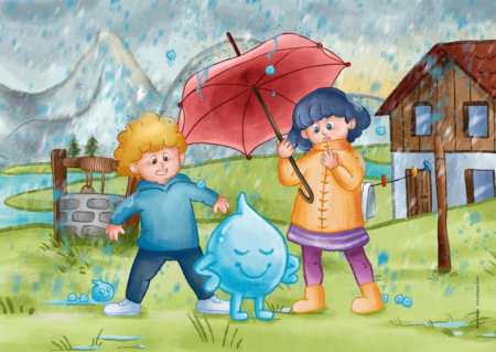 Explorarea mediului inconjurator - Circuitul apei în natură - Joc cu 12 planșe A3