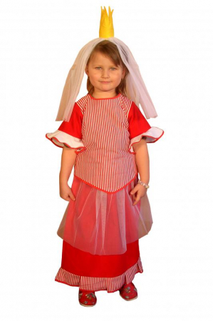Decoruri, teatre, marionete - Costum de printesa cu fustita, bluzita si coronita