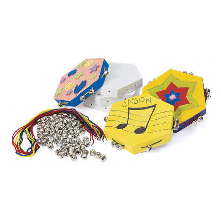 Seturi de creatie - Crează propria tamburină! - Kit pentru 12 tamburine