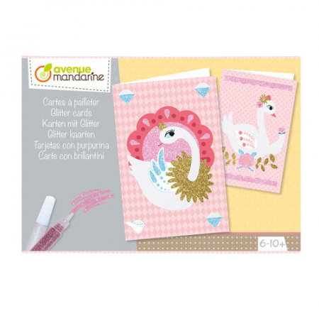 Seturi de creatie - Cutie creativa - Carduri pentru invitatii cu sclipici