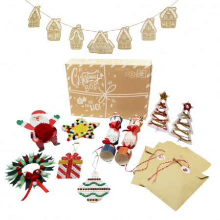 Seturi de creatie - Cutie creativa de Craciun cu 10 activitati