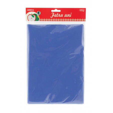 Forme din spuma si fetru - Fetru albastru uni set 4 - Accesorii craft AD081A