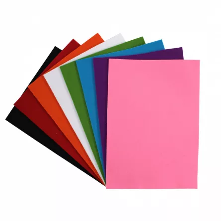 Cusut si tricotaj - Fetru uni - 8 culori asortate, 21 x 30 cm