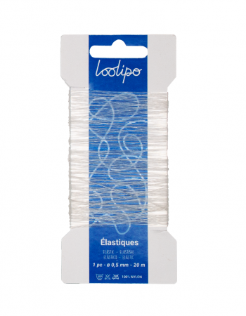 Margele, paiete si alte accesorii - Fir de nailon elastic - 20 m x 0,5 mm