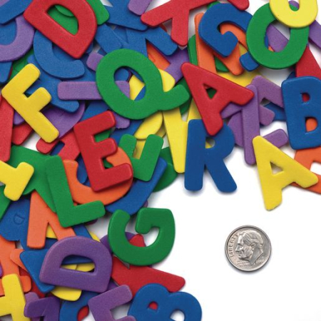 Art&Craft - Forme de spumă ABC într-o găleată - 225 de grame