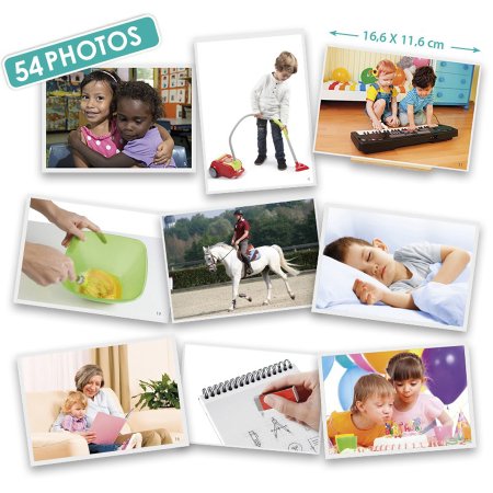 Jocuri cu cartonase si litere pentru copii - Fotografii cu acțiuni (verbe)