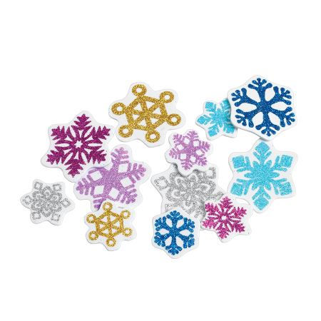 Art&Craft - Fulgi de zăpadă glitter din spumă – 300 de piese