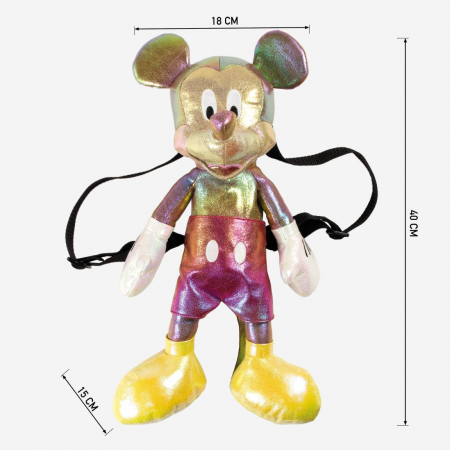 Ghiozdan 2 in 1, pentru gradinita si joaca - Mickey Mouse iridescent [1]