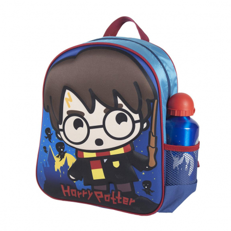 Ghiozdane si accesorii - Ghiozdan de grădiniță 3D echipat cu sticluță de apă - Harry Potter, 25 x 31 x 10 cm